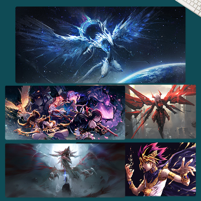 Game King Mouse Pad, Extra Large Keyboard Pad, Blue Eyed White Dragon ...