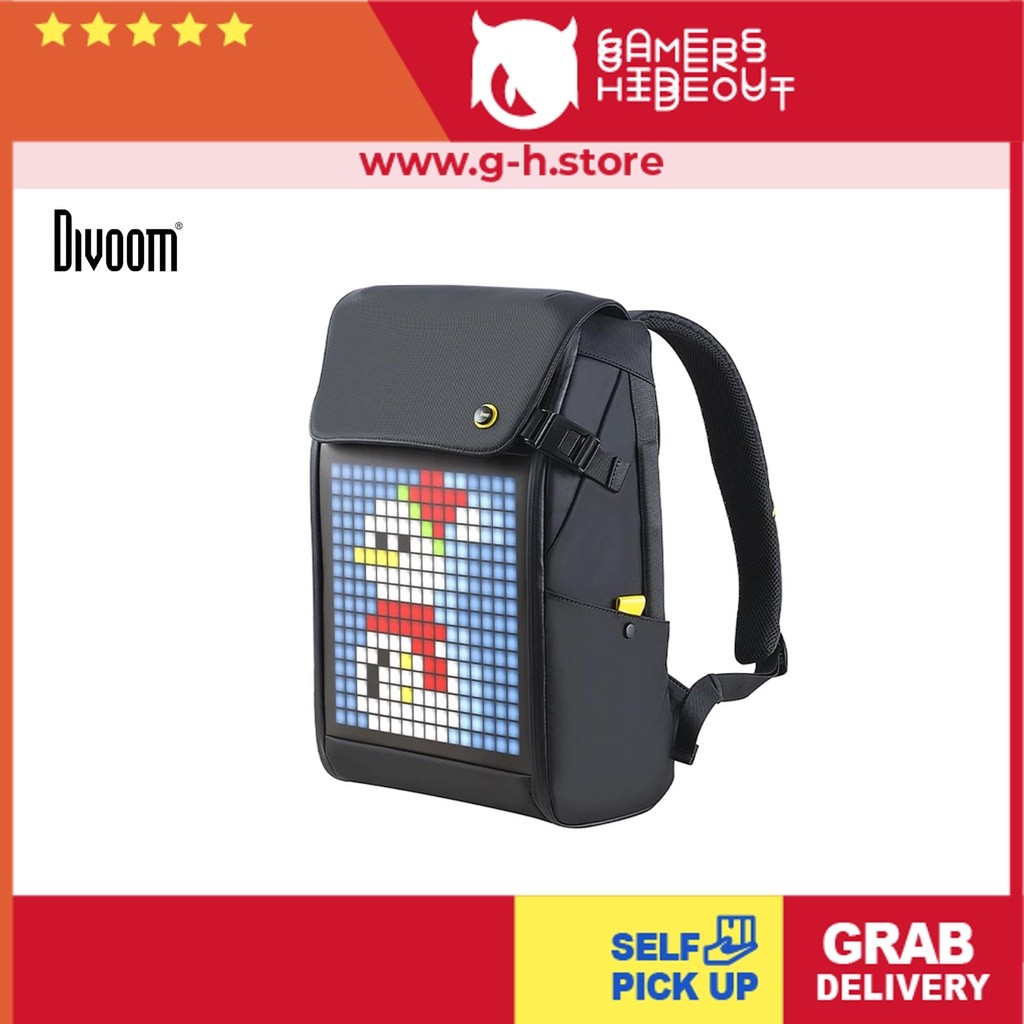 in stock Divoom Pixoo M Pixel Art Backpack | IP23 Compatible | 256 ...