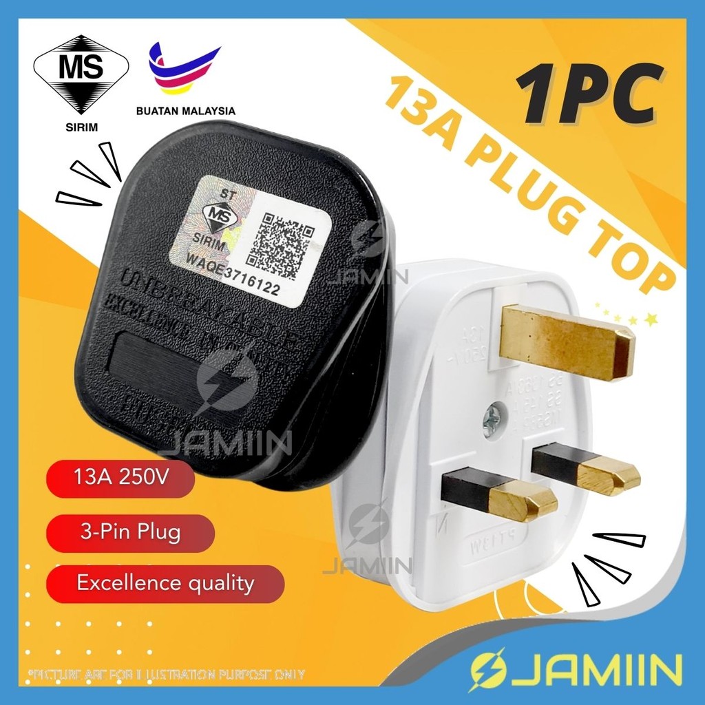 [SIRIM] 13A Plug Top Plug 3 Pin Plug Extension Plug Switch Water Heater ...
