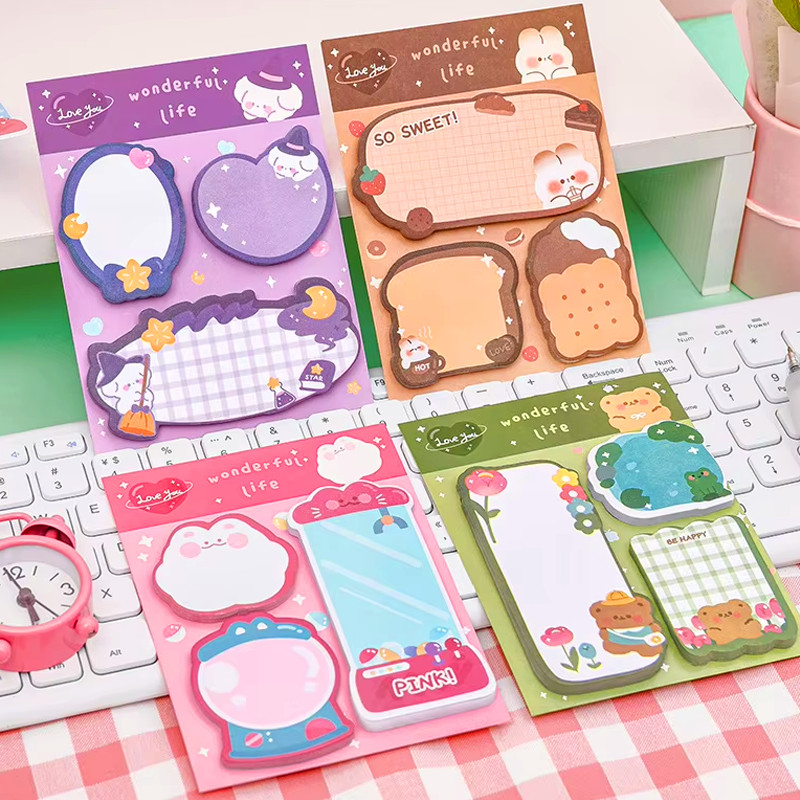 𝐒𝐖𝐄𝐄𝐓 𝐍𝐎𝐓𝐄𝐒 10/20/30/40/50pcs Cute Shape Sticky Notes Student Memo Pad ...