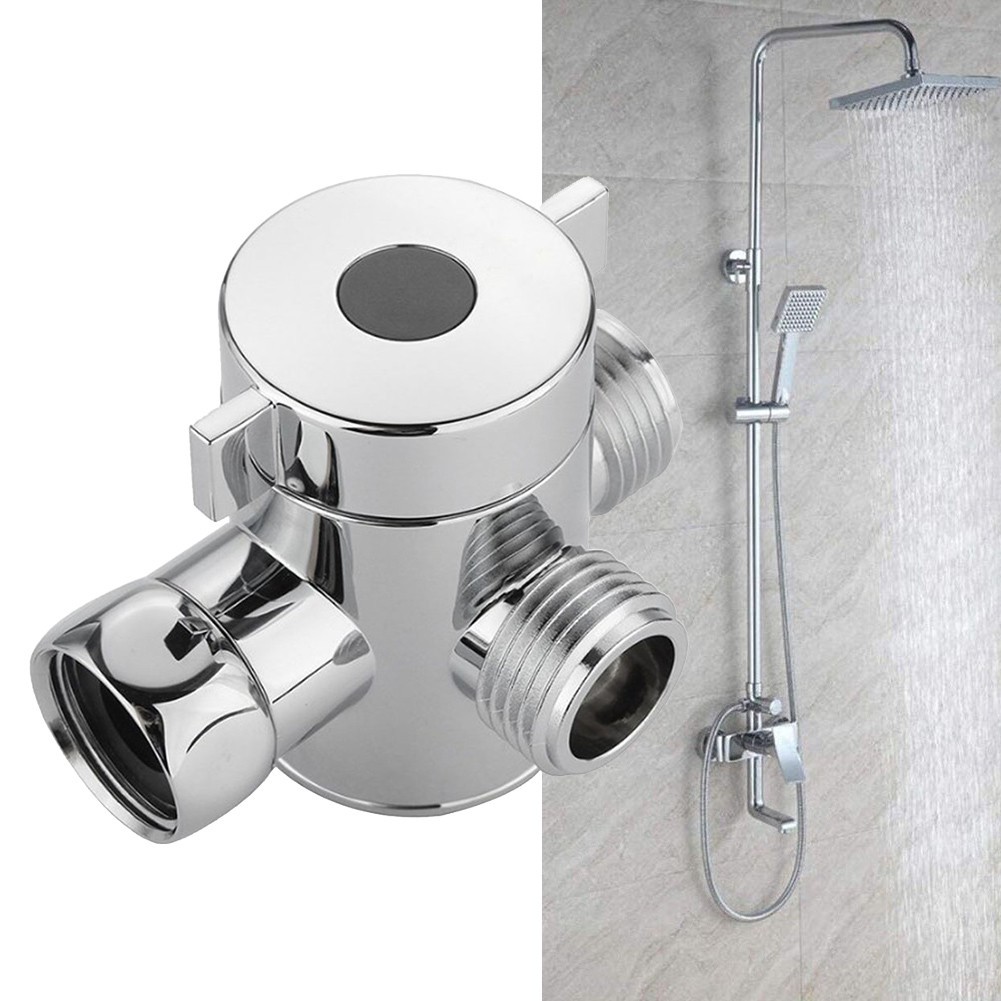 {SUFA} 1/2" BSP Chrome 3Way TAdapter Shower Head Diverter Valve for