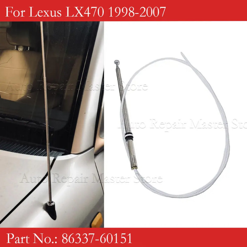 thumbnail image 2 of 1993 Toyota Pickup Antenna MODIGT Power Antenna Mast Replacement For Lexus RX300 1999-2003 & Toyota Harrier - Fits Part #86337-0W030 Toyota Harrier Power Antenna 86337-0W030 2 of 14