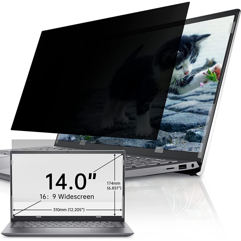 Pelindung Skrin Privasi-Laptop Privacy Screen Protector 13.3“ 14 (310* ...