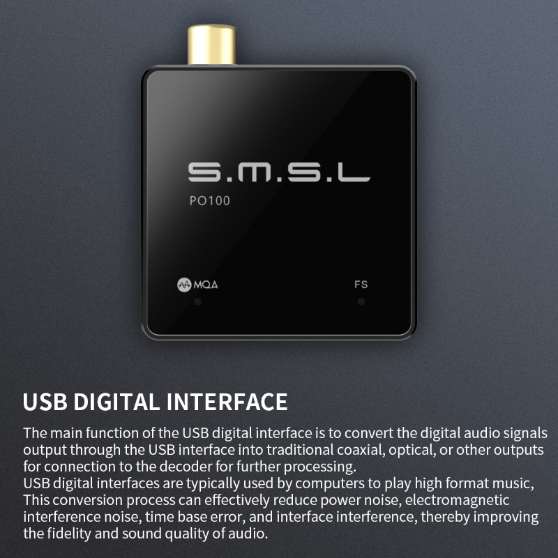 SMSL PO100 2024 - USB digitális audio interfész DDC MQA 24bi
