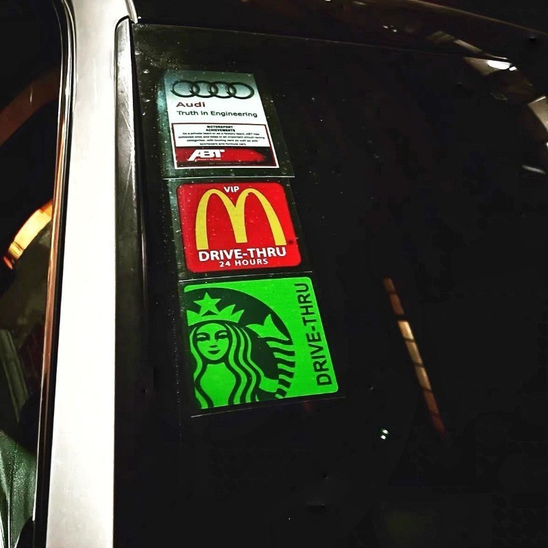 McDonald's, KFC Design Car Stickers JDM Car Stickers Trendy Blocking ...
