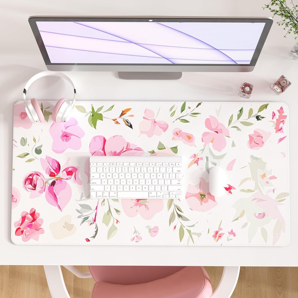 Colorful Star Mouse Pad, Cute Pink ral Computer Desk Mat for Keyboard ...