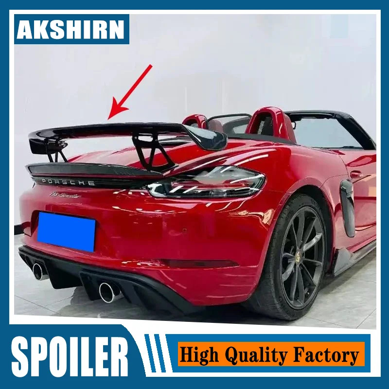 Rear Trunk Spoiler Wing For Porsche Boxster Cayman 718 981 987 New GT4 ...