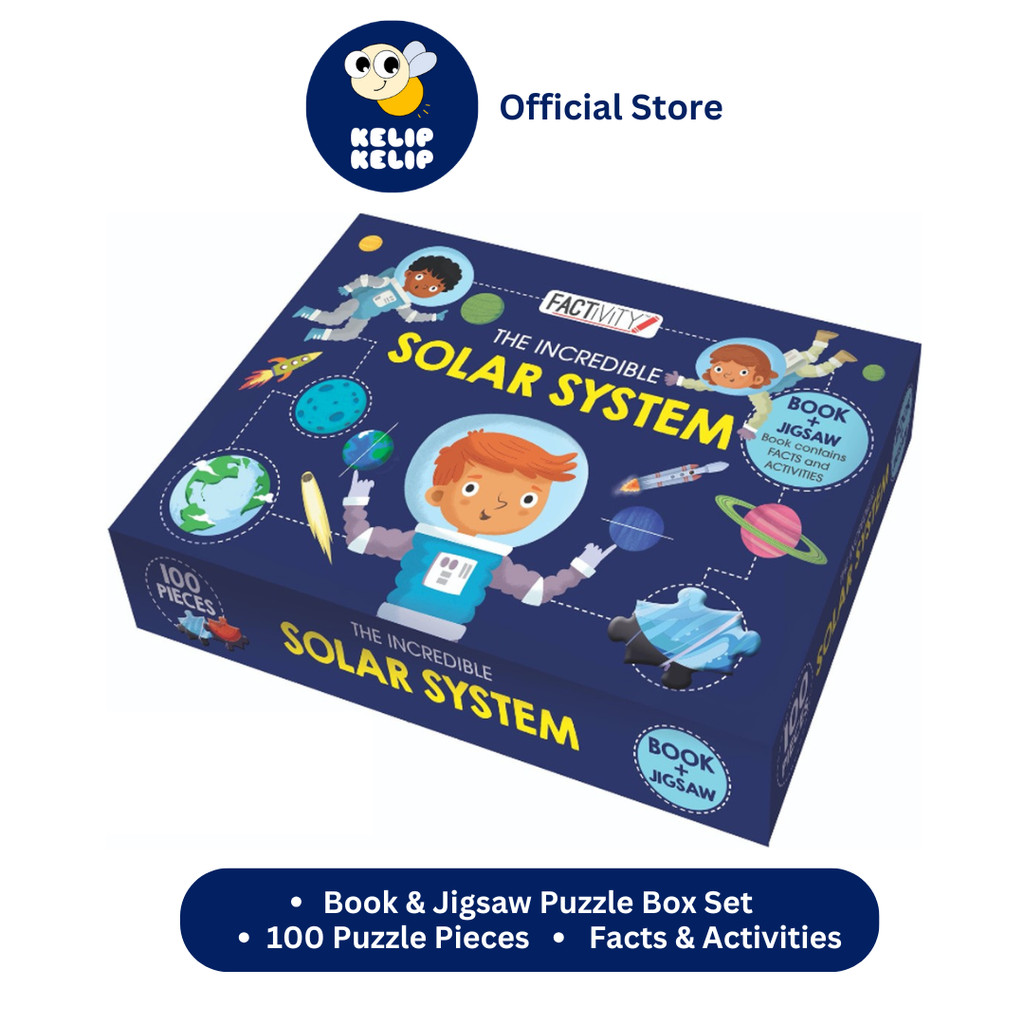 Factivity Solar System Book & Puzzle Gift Set with Activities for Kids ...