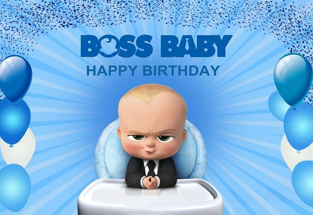 Disney Boss Baby Theme Birthday Party Decoration Backdrop Boy or Girl ...