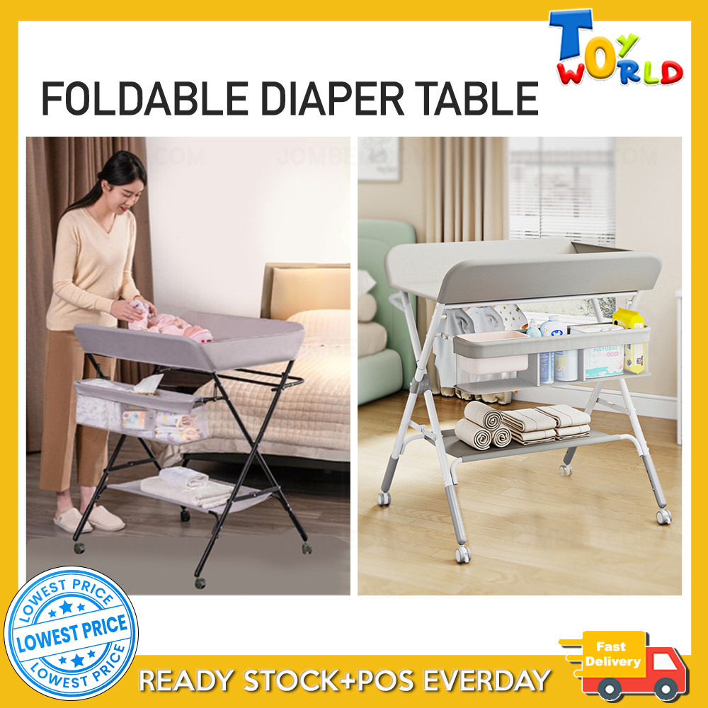 Foldable Baby Diapers Changing Table Adjustable Diapers table Multi ...