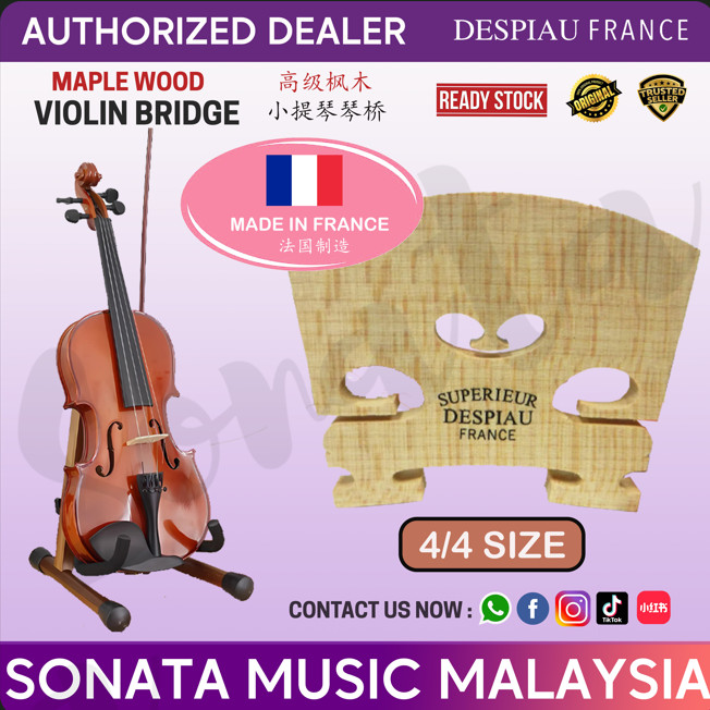 SUPERIEUR DESPIAU FRANCE MAPLE WOOD VIOLIN BRIDGE 4/4 SIZE 超级 德斯皮奥 法国 ...