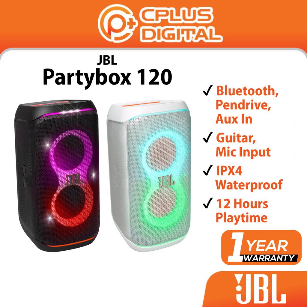 JBL PartyBox Club 120 Portable Party Speaker 160W Splashproof Party Box