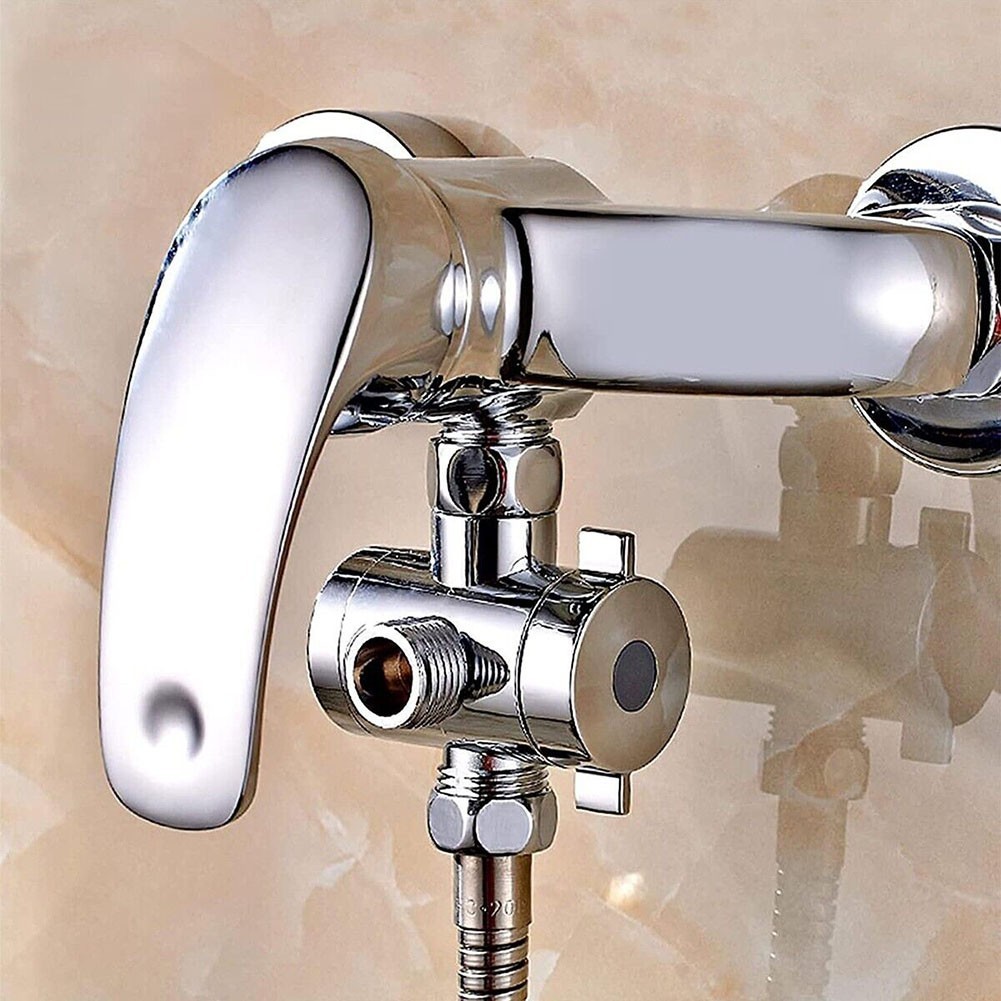{SUFA} 1/2" BSP Chrome 3Way TAdapter Shower Head Diverter Valve for