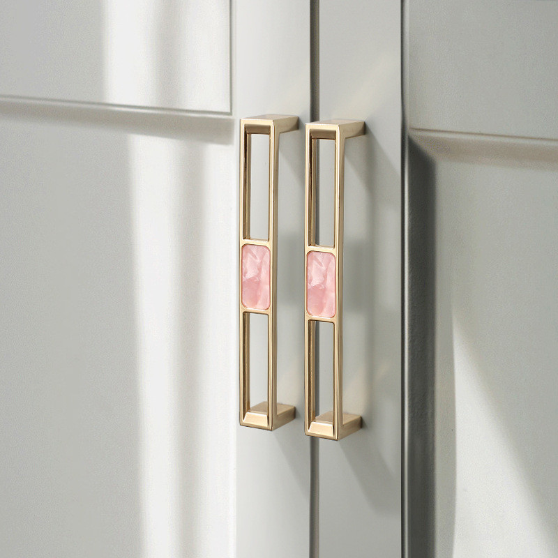 Light Luxury Cabinet Door Handles Pink Drawer Handle Modern Simplicity ...