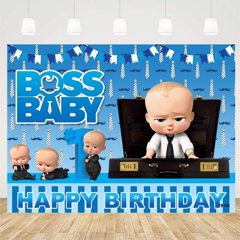 Disney Boss Baby Theme Birthday Party Decoration Backdrop Boy or Girl ...
