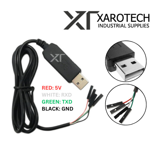 USB to TTL Serial Cable CH340 CH 340 IC 1Meter 4-Wire 5V GND TX RX ...