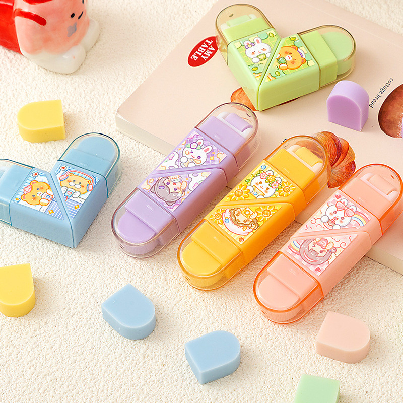 New Small Mochi Eraser Rotating Love Roller Eraser Primary School ...