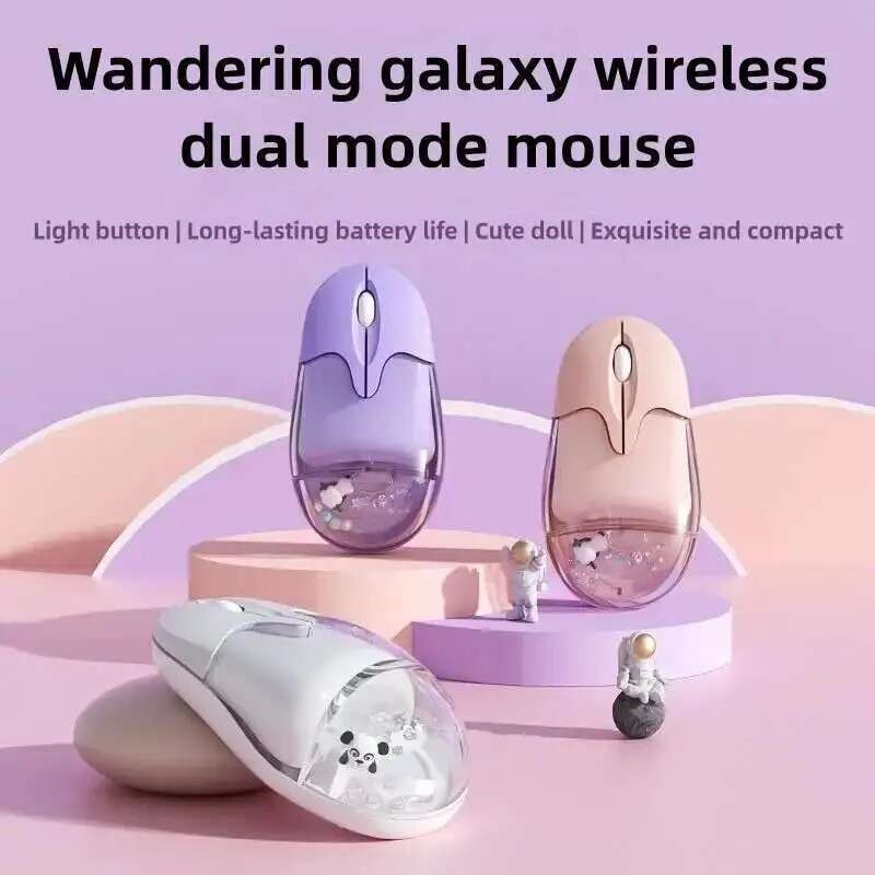 2.4GHz + Bluetooth Dual Mode Wireless Aquarium Mouse With Ergonomic ...