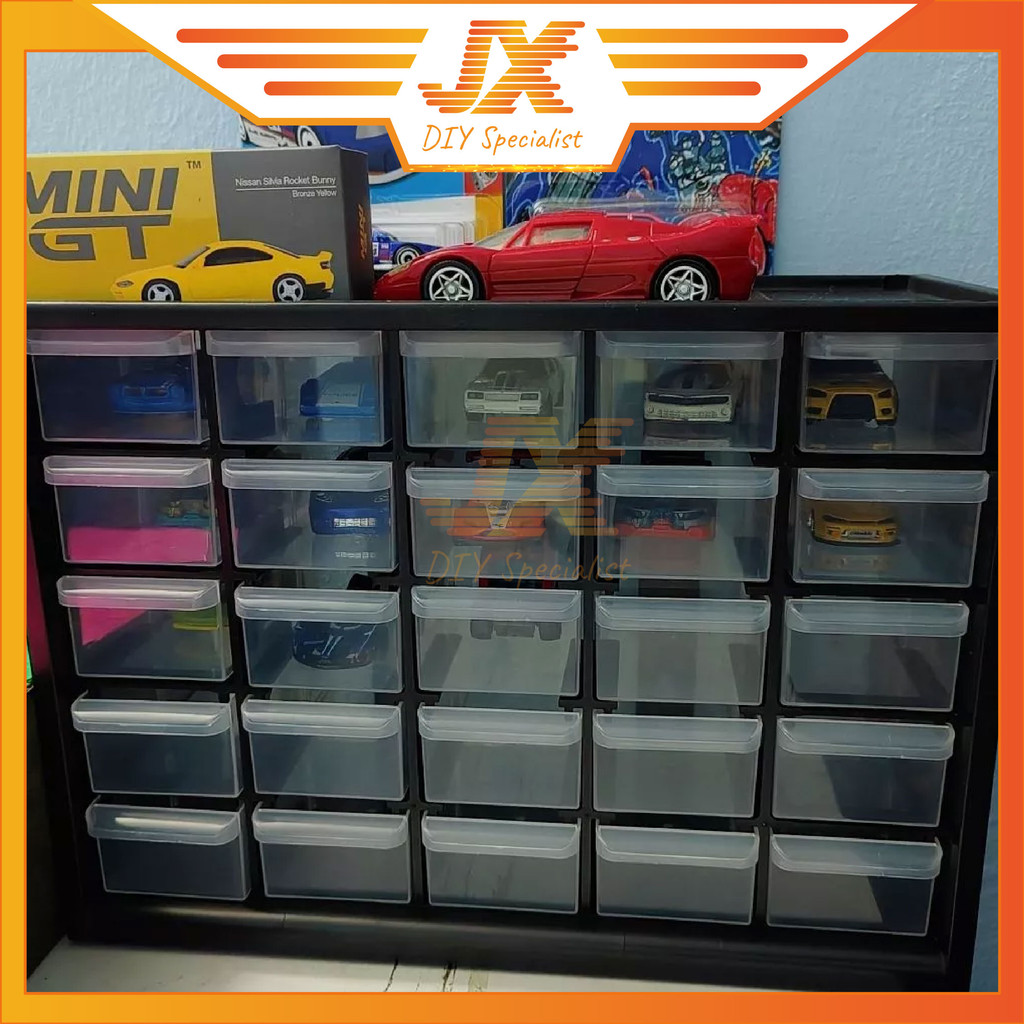 25 Multipurpose Small Item Accessories Storage Plastic Drawer Stackable ...