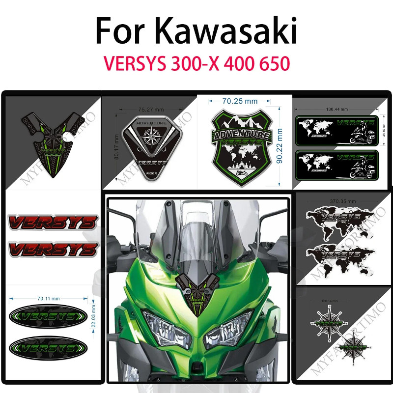 Motorcycle Stickers Fit Kawasaki VERSYS 300-X 400 650 1000 VERSYS-X 250 ...