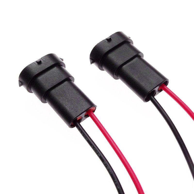 2 Pcs Male Socket Adapter Connector Cable Plug Car Headlight Fog Light ...