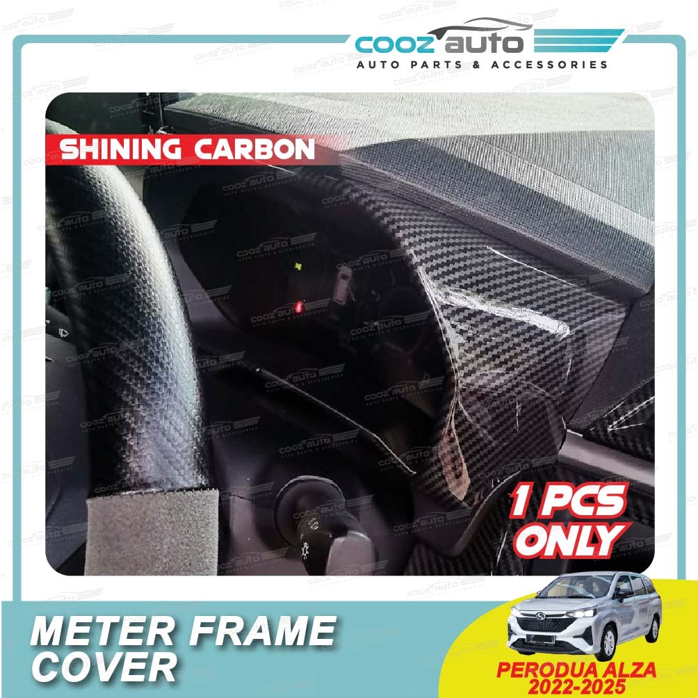 Perodua Proton Car Meter Frame Cover Carbon Fiber Glossy Black Bezza ...