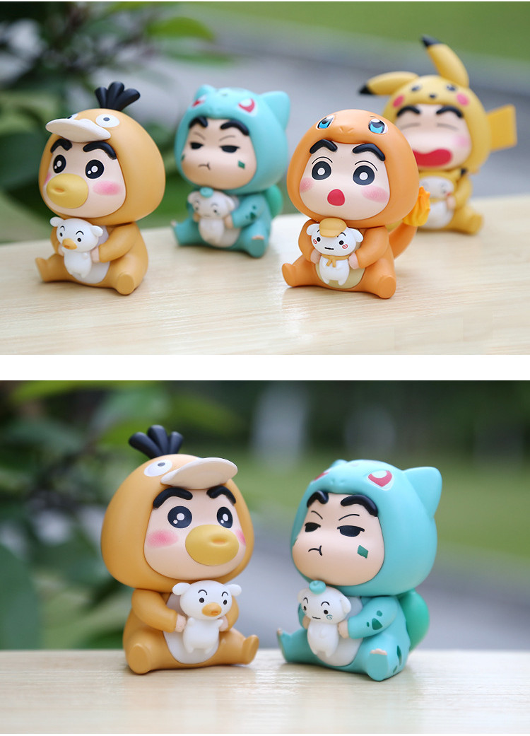 Crayon Shin Chan Costume Pokemon Blind Box Cute Cartoon Doll Model ...