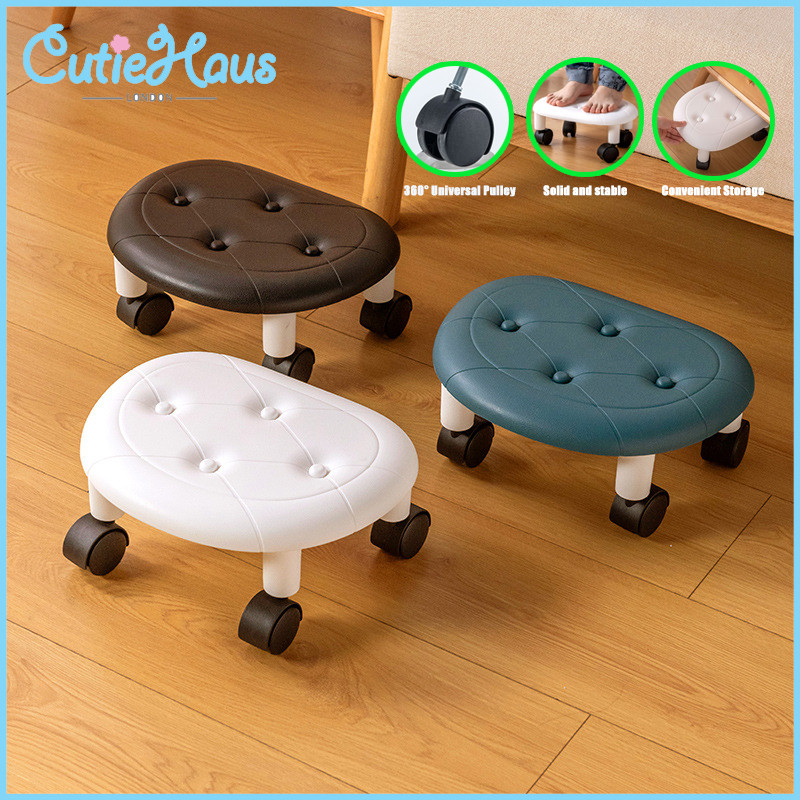 Cutiehaus Universal Wheel 360degree Rotatable Foot Pulley Moving Stool ...