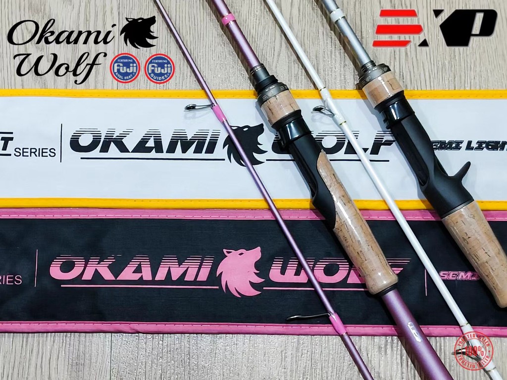 ⭐ EXP OKAMI WOLF SPINNING/ BAITCASTING (BC) FISHING ROD | Shopee Malaysia