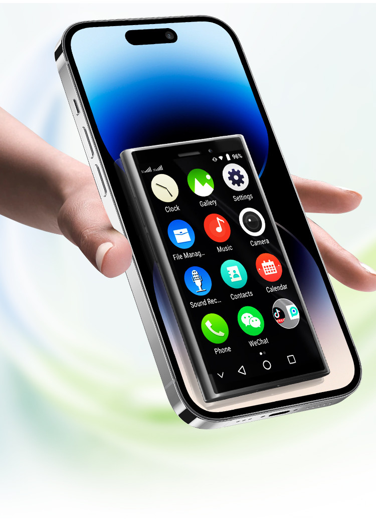YOHOPE 3G Mini-mobiel, Kindersmartphone, Android 9.0 Quad-Core processor, 2 GB RAM, 16 GB ROM, 5,0 MP, goedkoop mobiel zonder abonnement (Groen