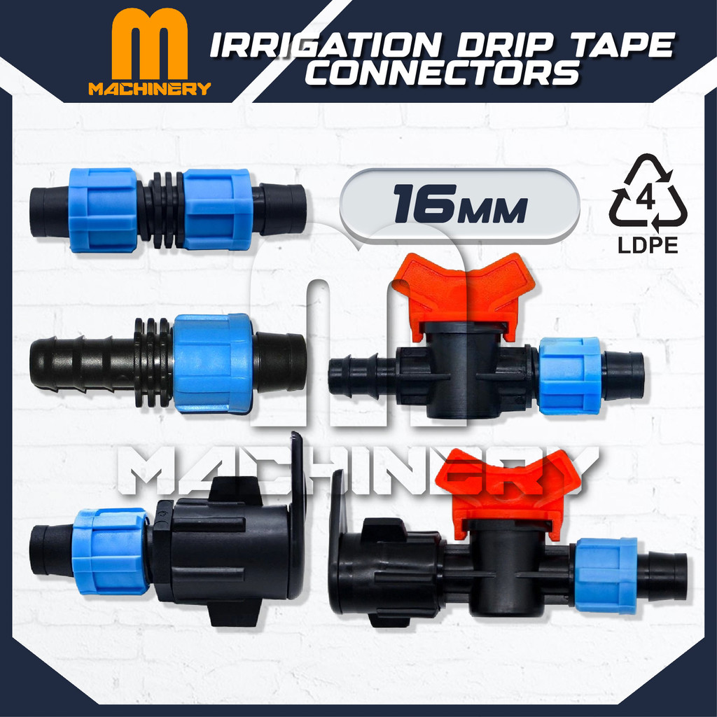 M.Machinery Irrigation Drip Tape Fittings Connector 16mm PE Pipe Hose ...