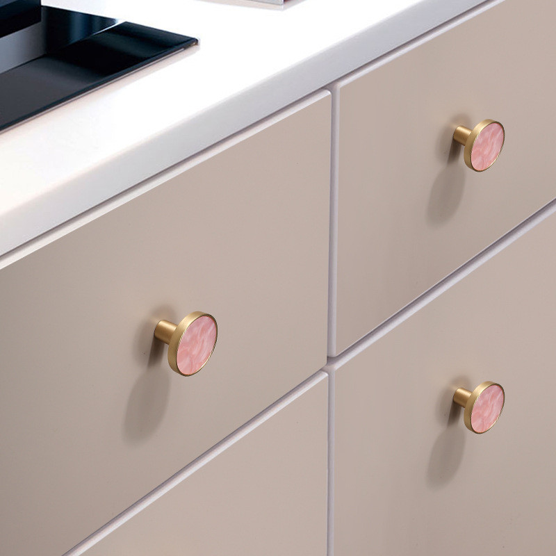 Light Luxury Cabinet Door Handles Pink Drawer Handle Modern Simplicity ...