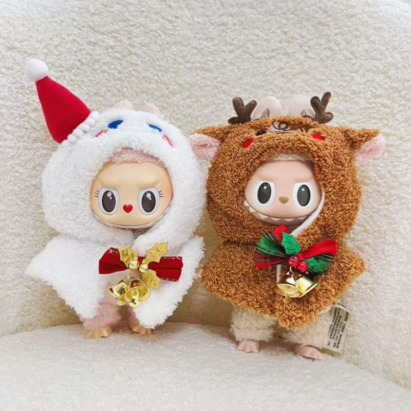 Labubu Christmas Shawl Cartoon Deer Snowman Print Have A Seat Labubu ...