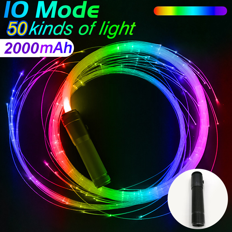 Led Fiber Optic Light Whip 10 Colors 50modes Light Whip 360°Swivel ...