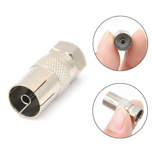 in stock RF Female Socket to F Type Screw Male Plug Adapter Converter ...