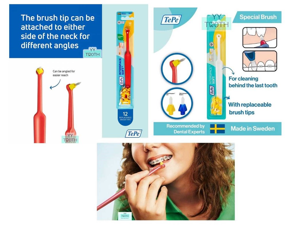 D5B berus celah gigi Tepe interspace brush toothbrush 12 tips Tepe ...