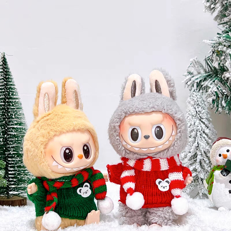 High Neck Sweater or Scarf or Hat for Labubu Dolls Christmas Style Free ...
