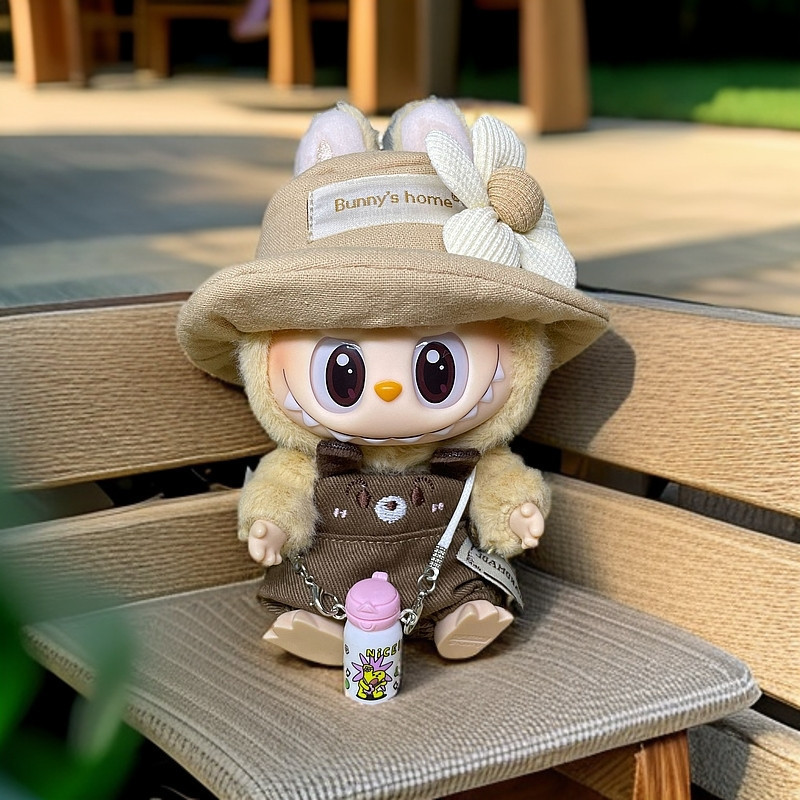 Labubu Baby Clothes Vinyl 17cm Clothes Doll labubu Sitting Pendant ...