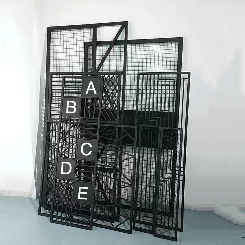 Decorative Diamond Iron Rack Industrial Style Background Wall Iron ...
