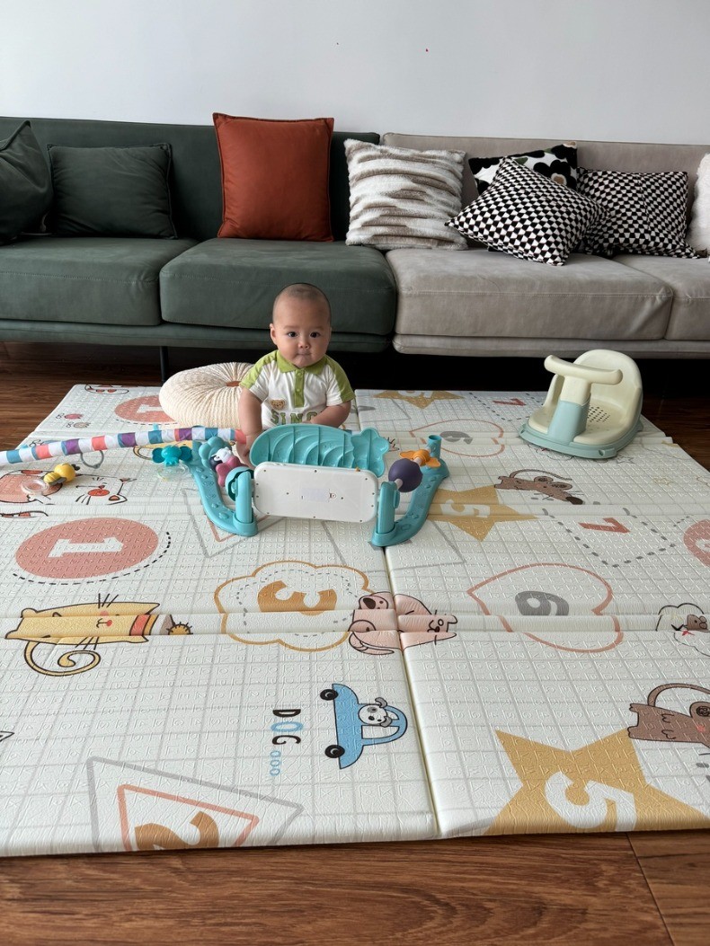 Extra Large 2cm Thick Baby Play Mat with Travel Bag - Waterproof Tummy ...