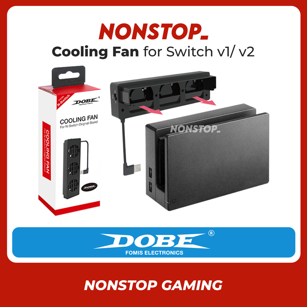 DOBE Nintendo Switch V1/V2 Cooling Fan TV Dock Cooler Stand Triple ...
