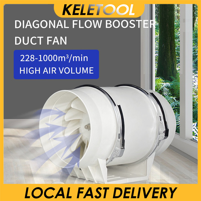 4 "6" 8 "exhaust fan high suction straight exhaust duct booster fan