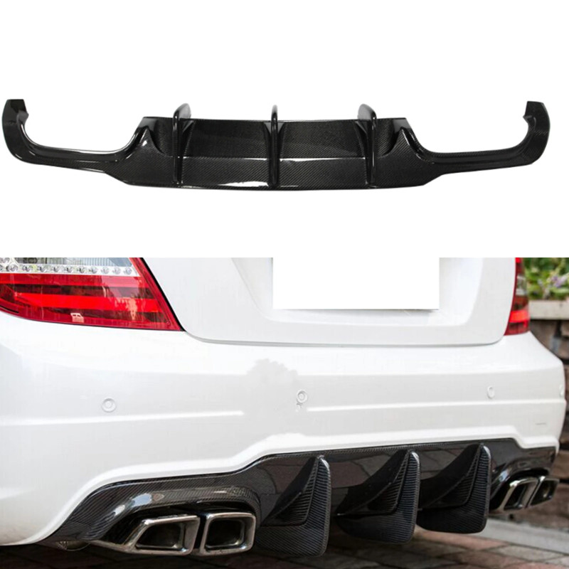Carbon Fiber Rear Diffuser Bumper Lip Lower Exhaust Guard Board Spoiler