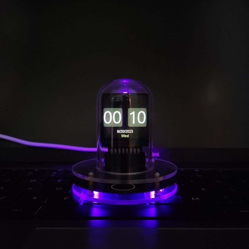 Smart Luminous Tube Internet Weather Clock Alarm Clock Color Screen ...