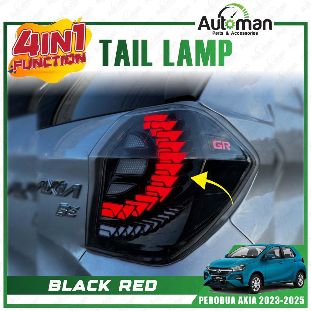 Tail Lamp Taillamp Perodua Axia NEW 2023 - 2025 Albino Black Red ...
