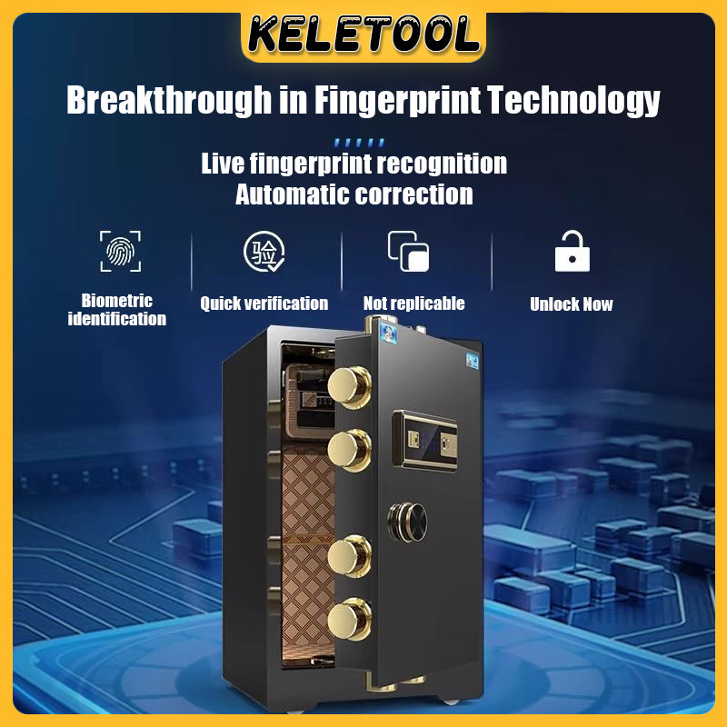 Fingerprint WiFi Password Key Safe 32KG Digital Safety Box peti besi ...