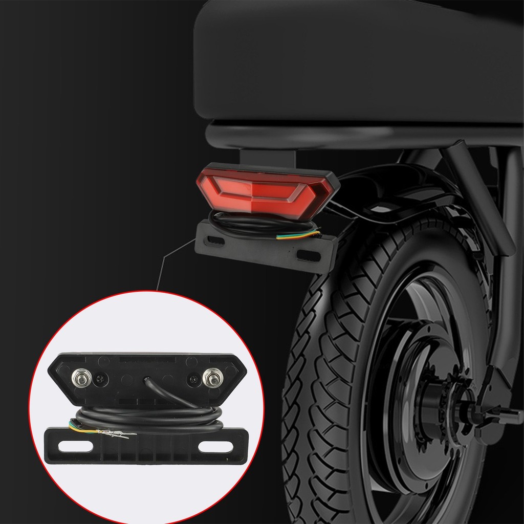 【HDS01】36-48V Ebike Rear Light Tail Light 4 Pin LED Light Rear Lamp for ...