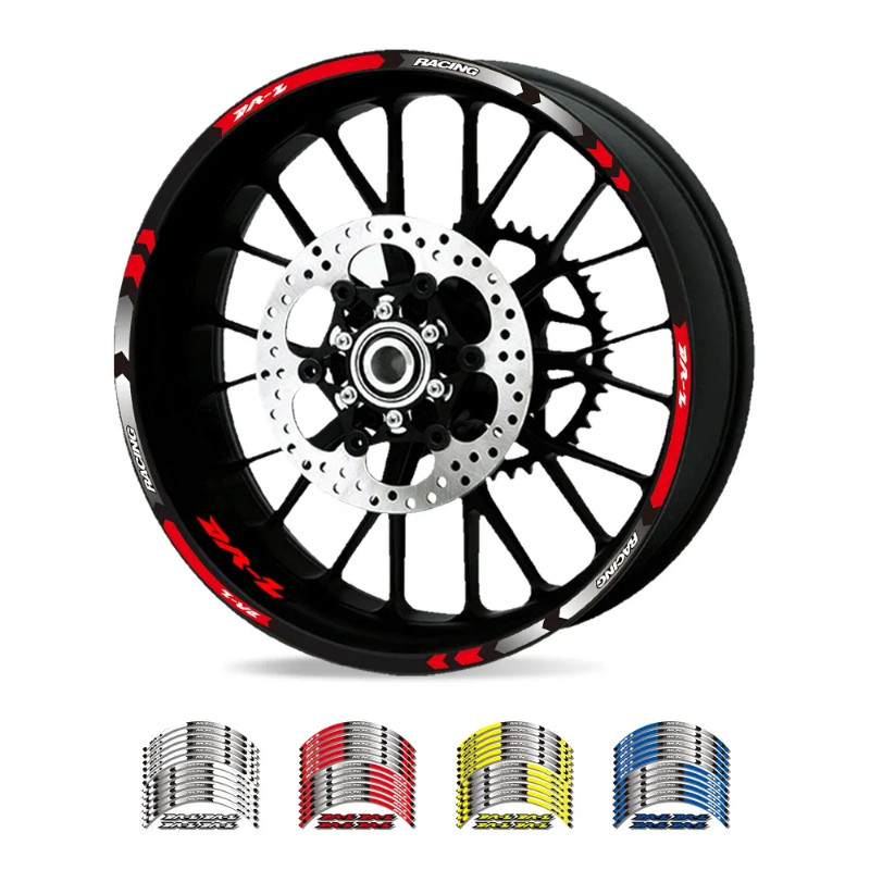 Motorcycle Reflective Wheel Sticker Hub Decals Rim Stripe Tape Kit For ...