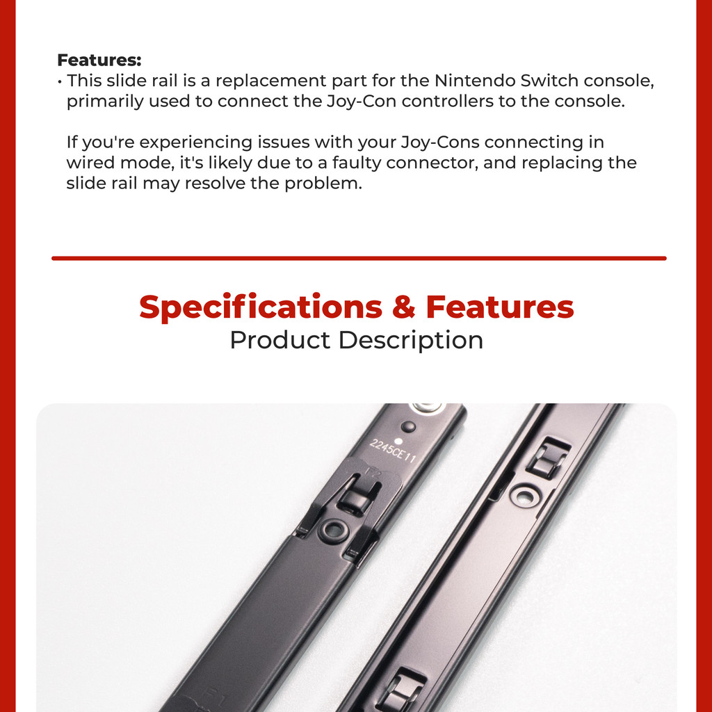 Nintendo Switch OLED Joycon Slide Rail Repair Part Replacement R L ...