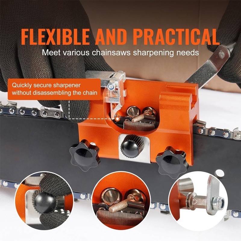 🔥MY Stock🔥Portable Chainsaw Sharpener Hand Crank Chainsaw Chain ...